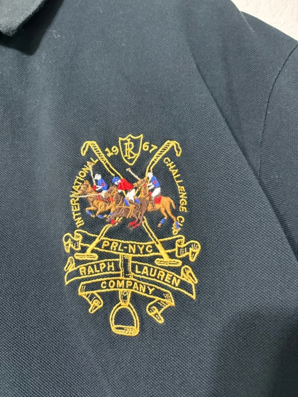 Polo Ralph Lauren International Challenge Cup 3 Pony Embroidered Polo Shirt 3XLT